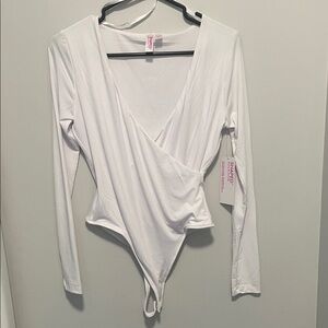 White Long Sleeve Bodysuit